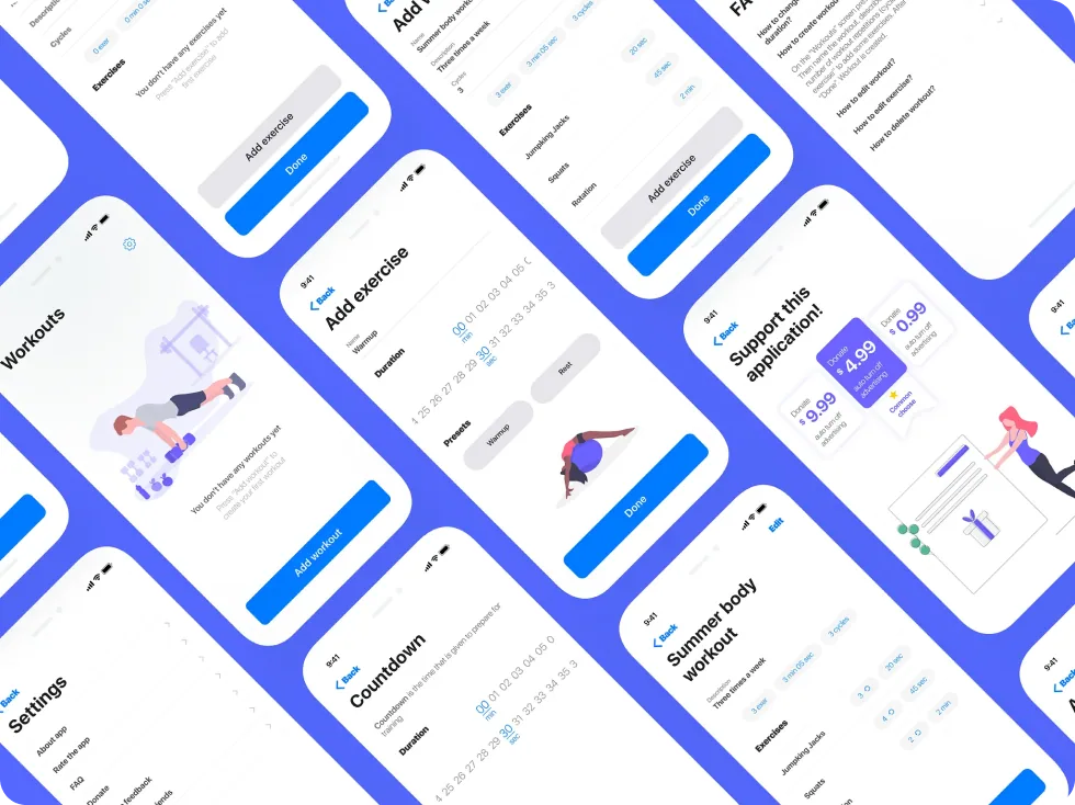 Workout timer app